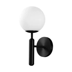 Mid-century 1-light Globe Wall Sconce