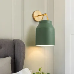 Mid-Century 1-Light Hanging Jar Shade Wall Sconce