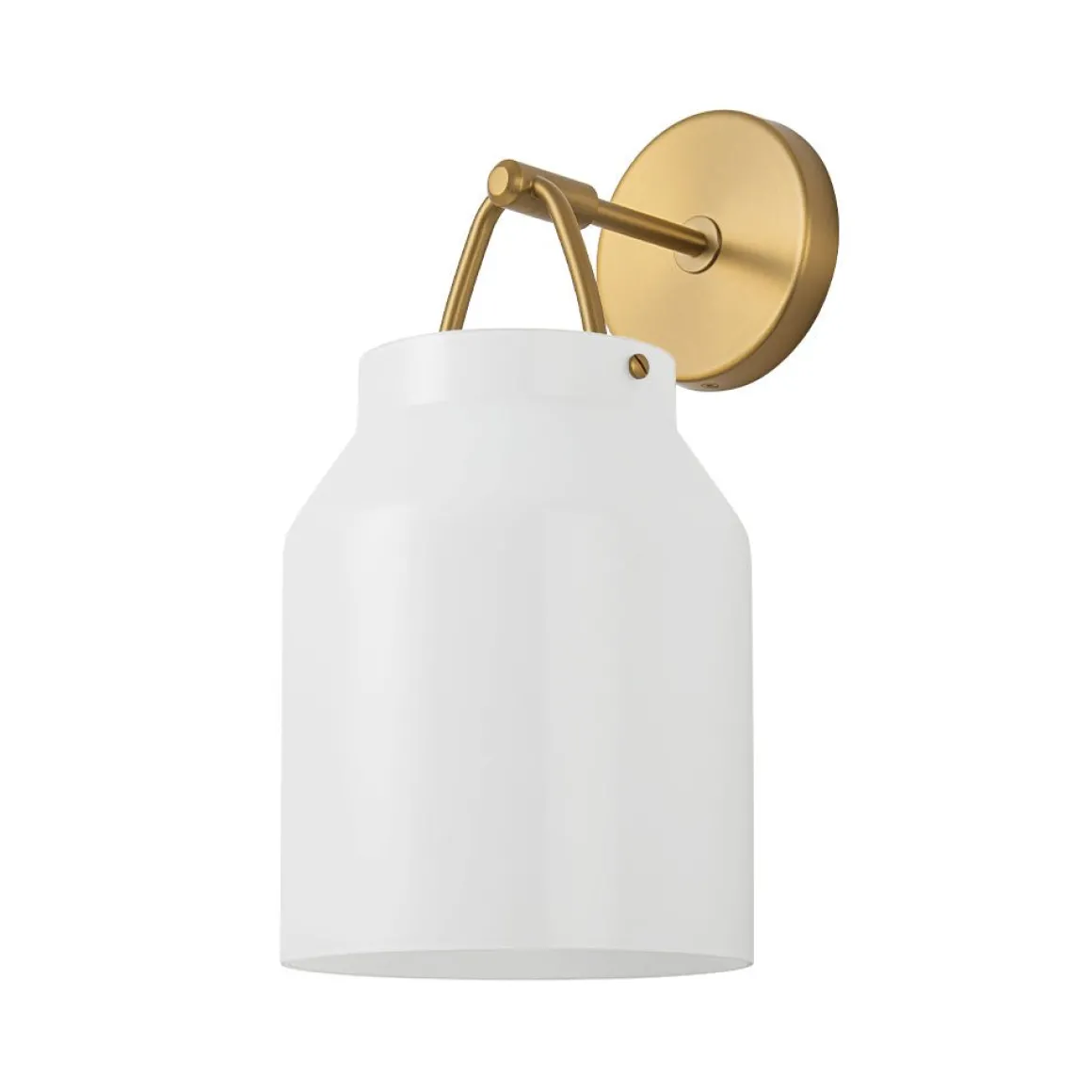 Mid-Century 1-Light Hanging Jar Shade Wall Sconce