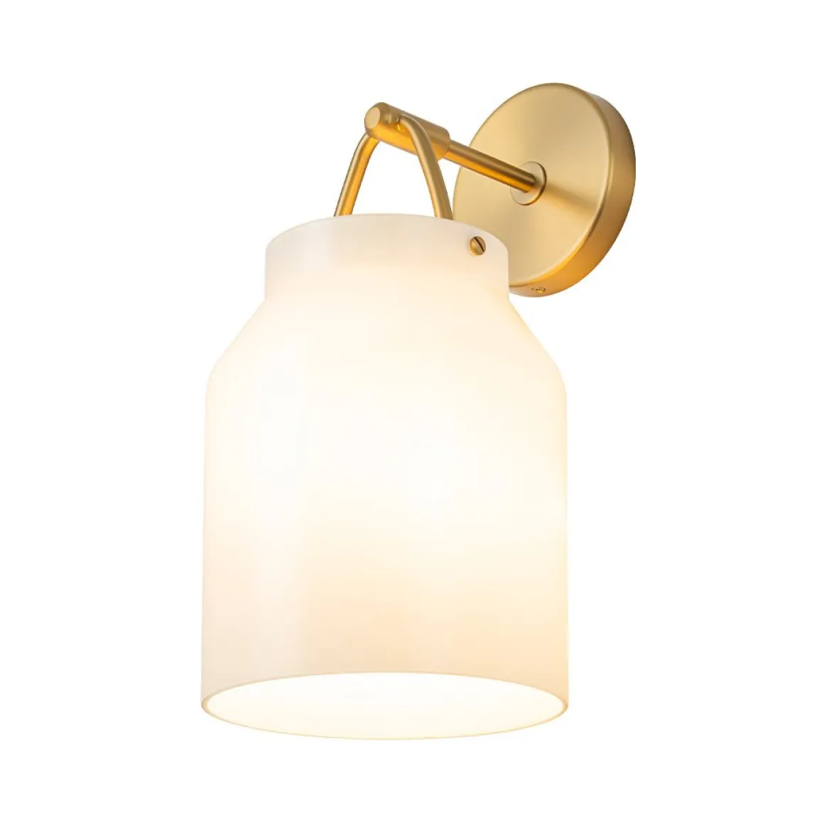 Mid-Century 1-Light Hanging Jar Shade Wall Sconce