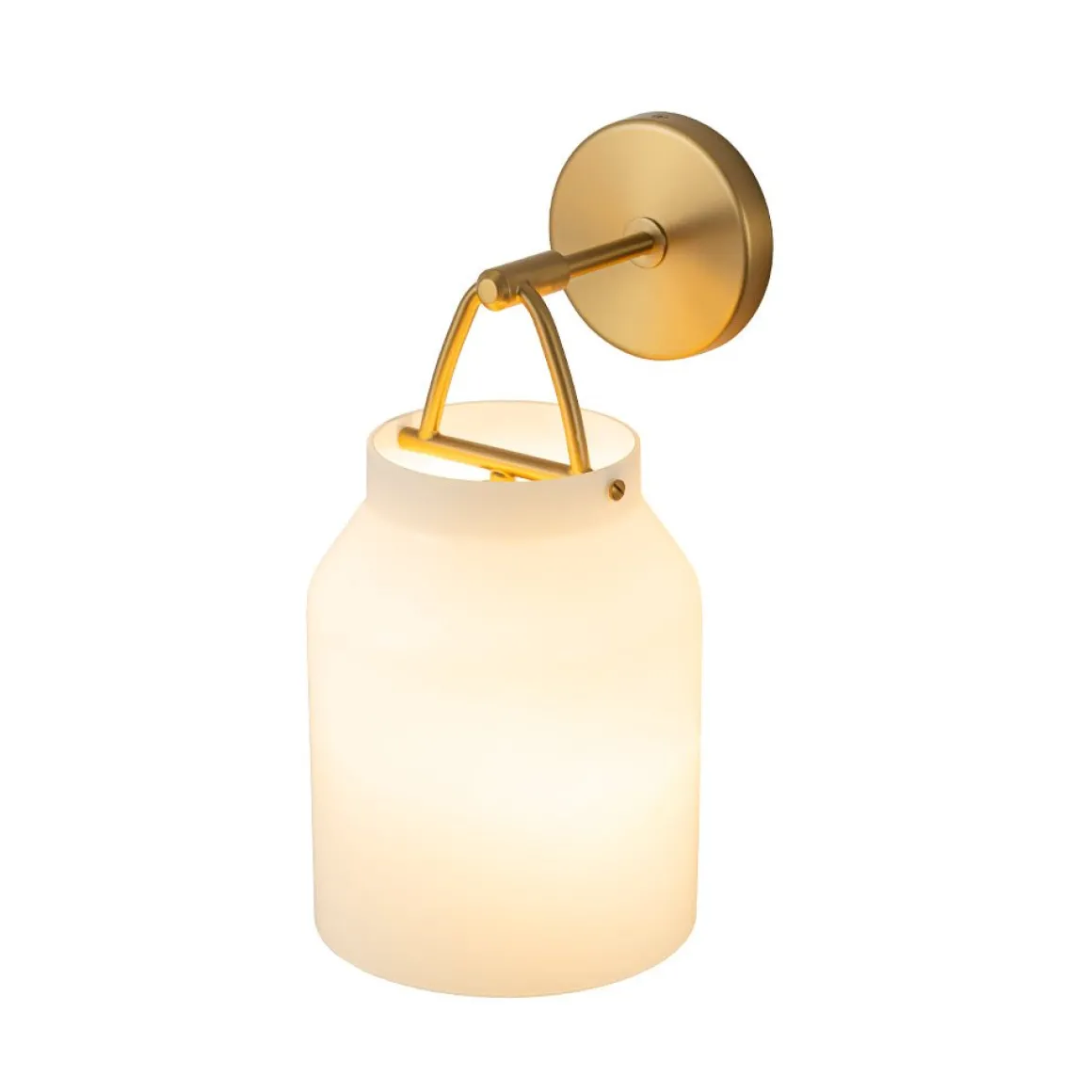 Mid-Century 1-Light Hanging Jar Shade Wall Sconce