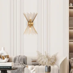 Mid Century 2-Light Sunburst Wall Sconce