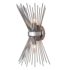 Mid Century 2-Light Sunburst Wall Sconce