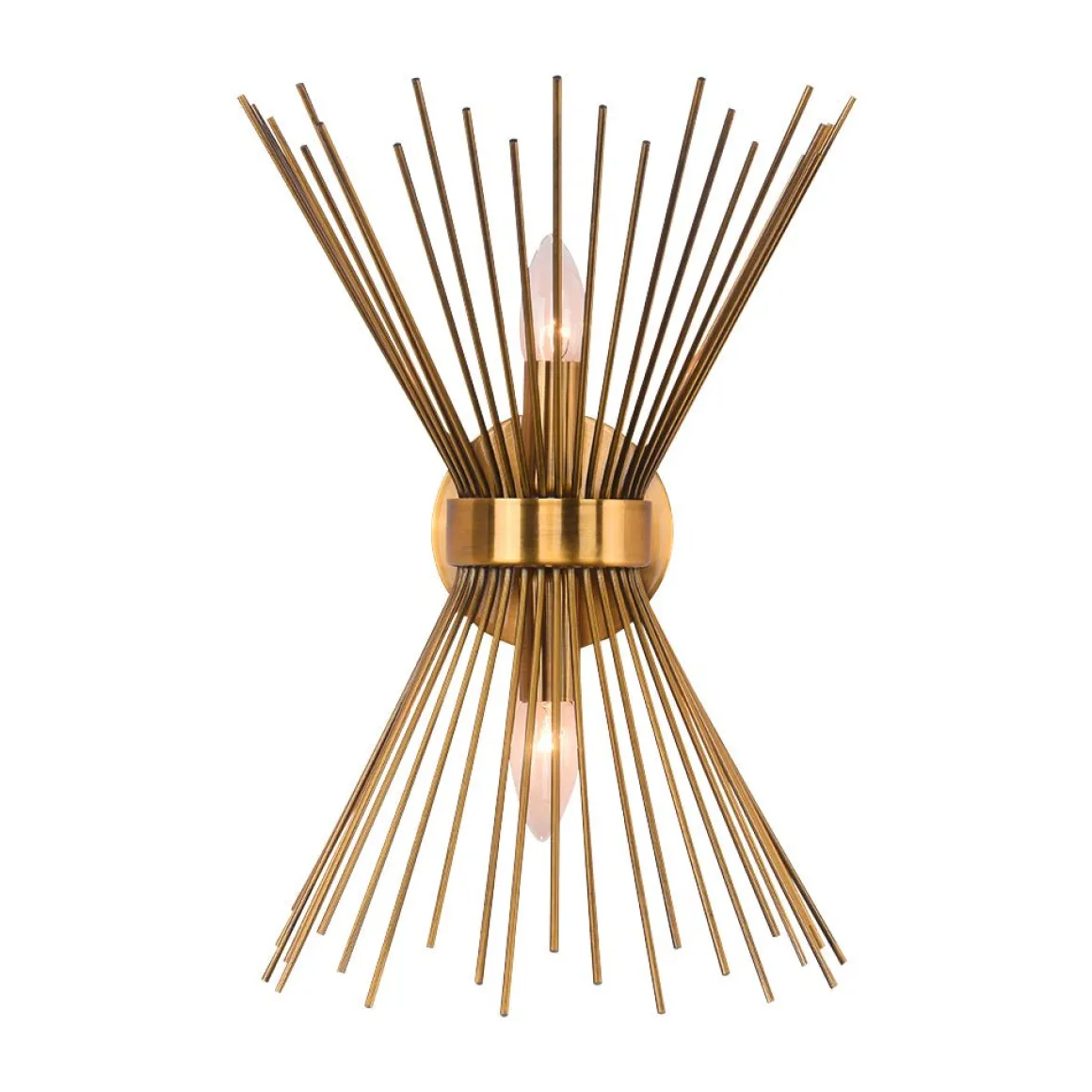 Mid Century 2-Light Sunburst Wall Sconce