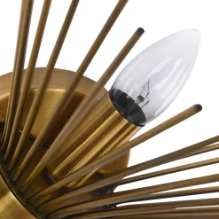 Mid Century 2-Light Sunburst Wall Sconce