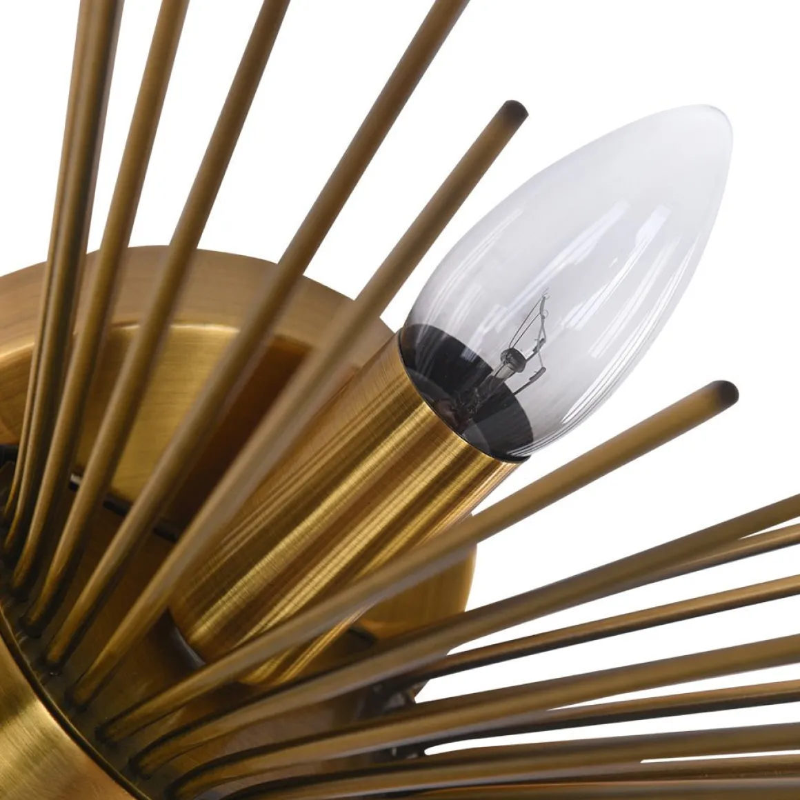 Mid Century 2-Light Sunburst Wall Sconce