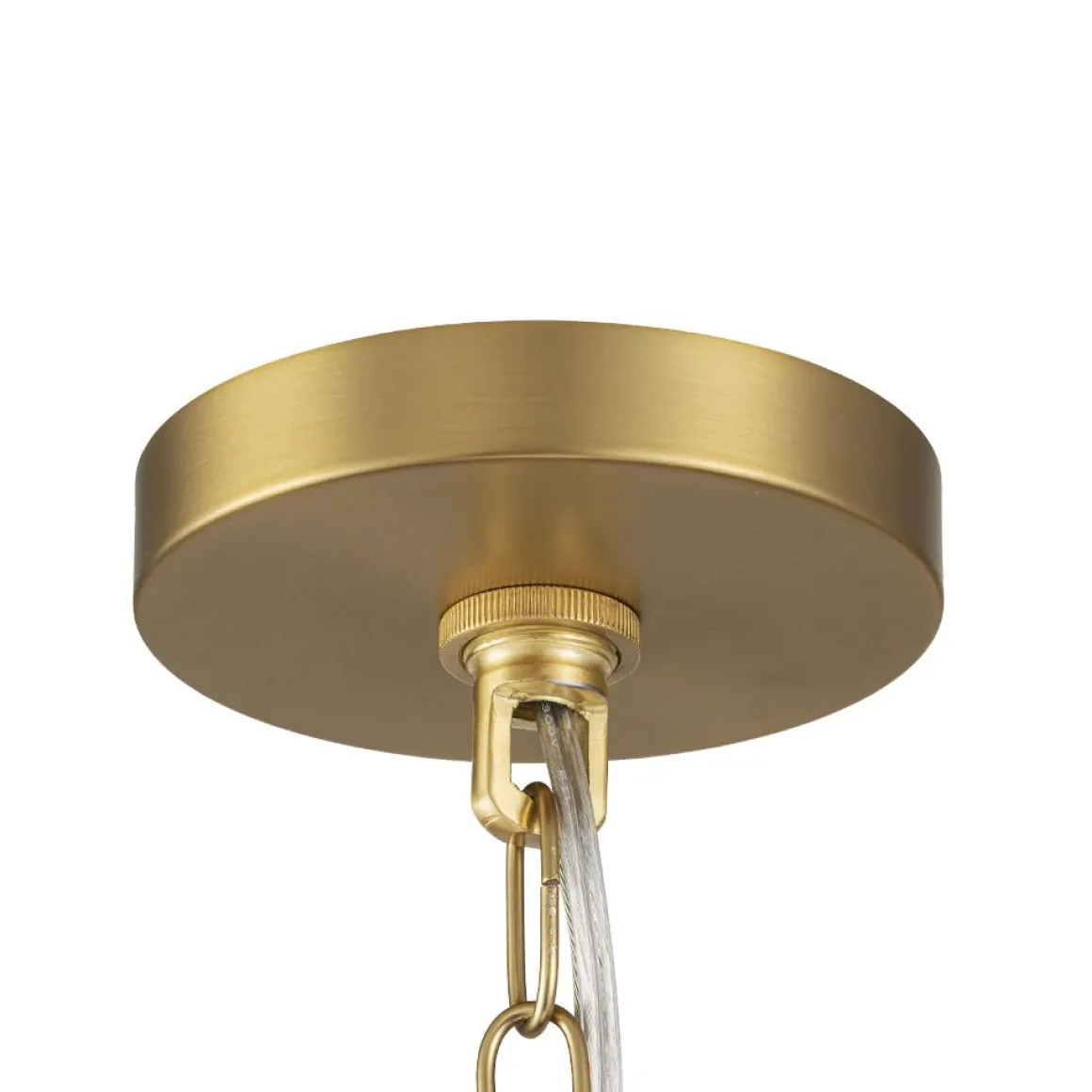 Mid-Century 1-Light White Gold Metal Conical Pendant Light