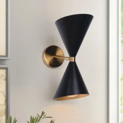 Mid-Century Modern Black Wall Sconce
