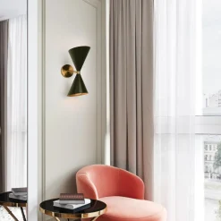 Mid-Century Modern Black Wall Sconce