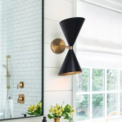 Mid-Century Modern Black Wall Sconce