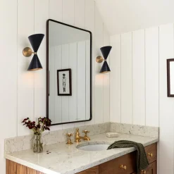 Mid-Century Modern Black Wall Sconce