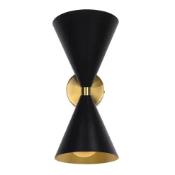 Mid-Century Modern Black Wall Sconce