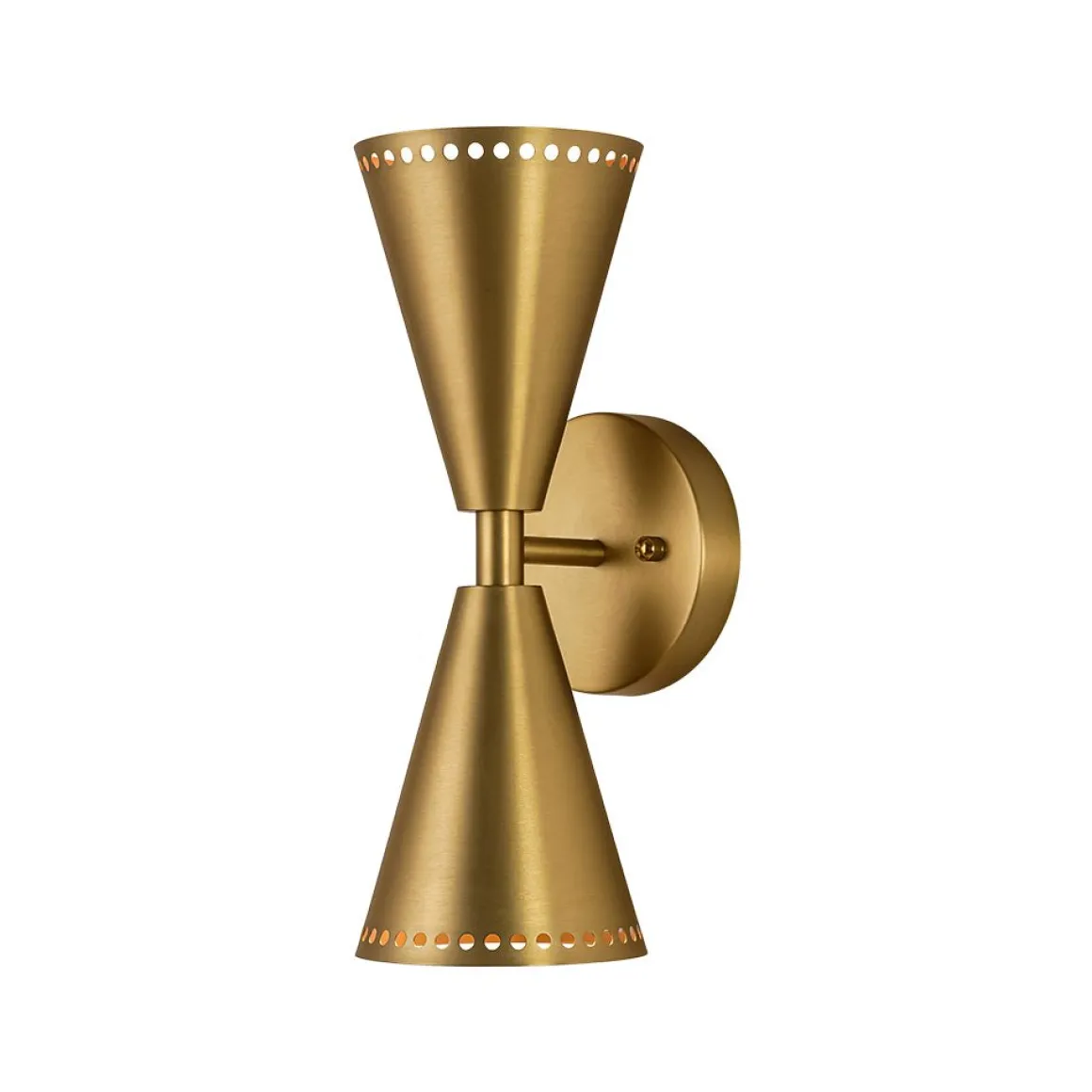Mid-Century Modern 2-Light Up Down Cone Wall Sconce