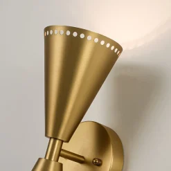 Mid-Century Modern 2-Light Up Down Cone Wall Sconce