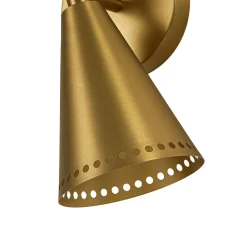 Mid-Century Modern 2-Light Up Down Cone Wall Sconce