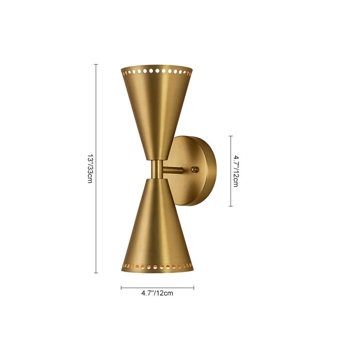 Mid-Century Modern 2-Light Up Down Cone Wall Sconce