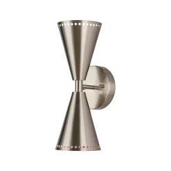 Mid-Century Modern 2-Light Up Down Cone Wall Sconce