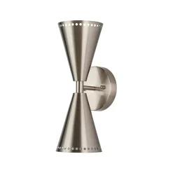 Mid-Century Modern 2-Light Up Down Cone Wall Sconce