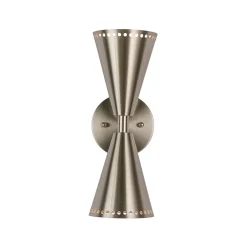 Mid-Century Modern 2-Light Up Down Cone Wall Sconce