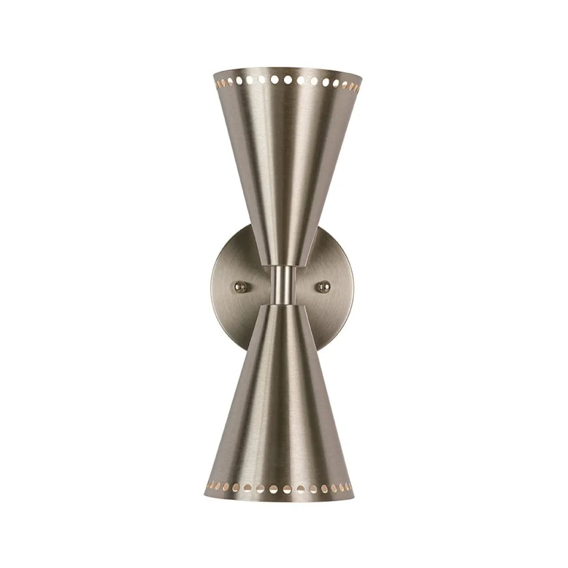 Mid-Century Modern 2-Light Up Down Cone Wall Sconce