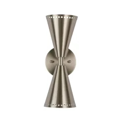 Mid-Century Modern 2-Light Up Down Cone Wall Sconce