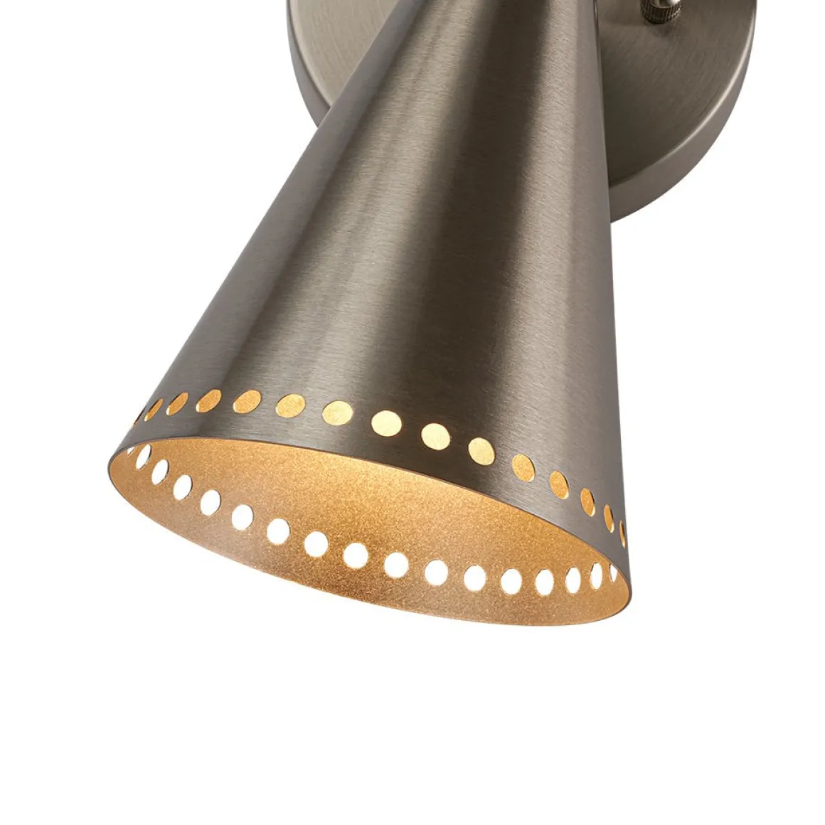 Mid-Century Modern 2-Light Up Down Cone Wall Sconce