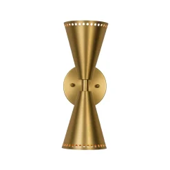Mid-Century Modern 2-Light Up Down Cone Wall Sconce