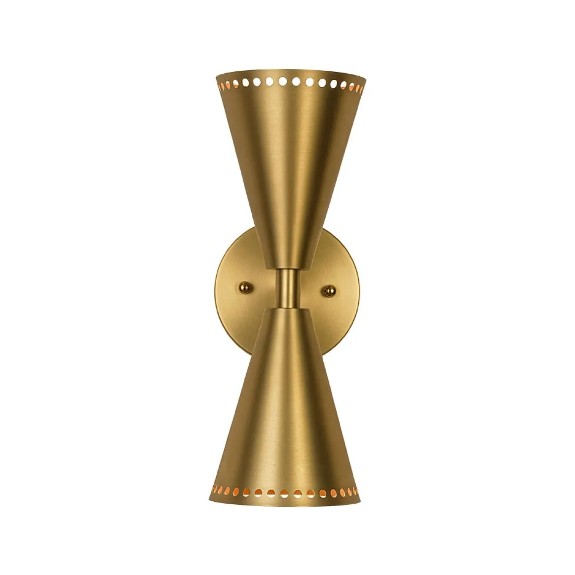 Mid-Century Modern 2-Light Up Down Cone Wall Sconce