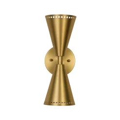 Mid-Century Modern 2-Light Up Down Cone Wall Sconce
