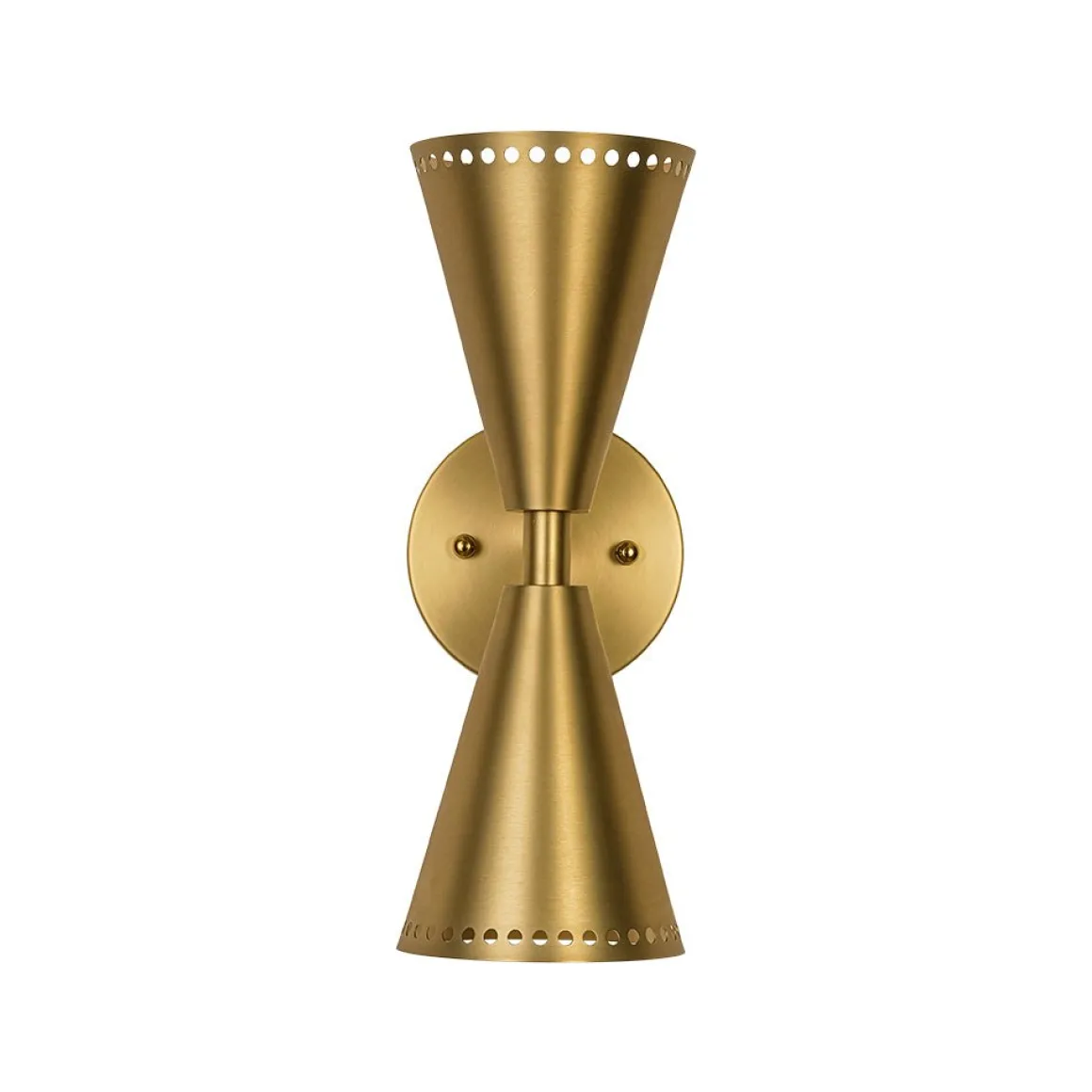 Mid-Century Modern 2-Light Up Down Cone Wall Sconce