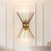 Mid-century Modern Starburst Brass Wall Sconce