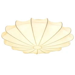 Mid-Century Modern White Flush Mount Light