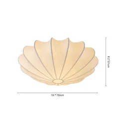 Mid-Century Modern White Flush Mount Light