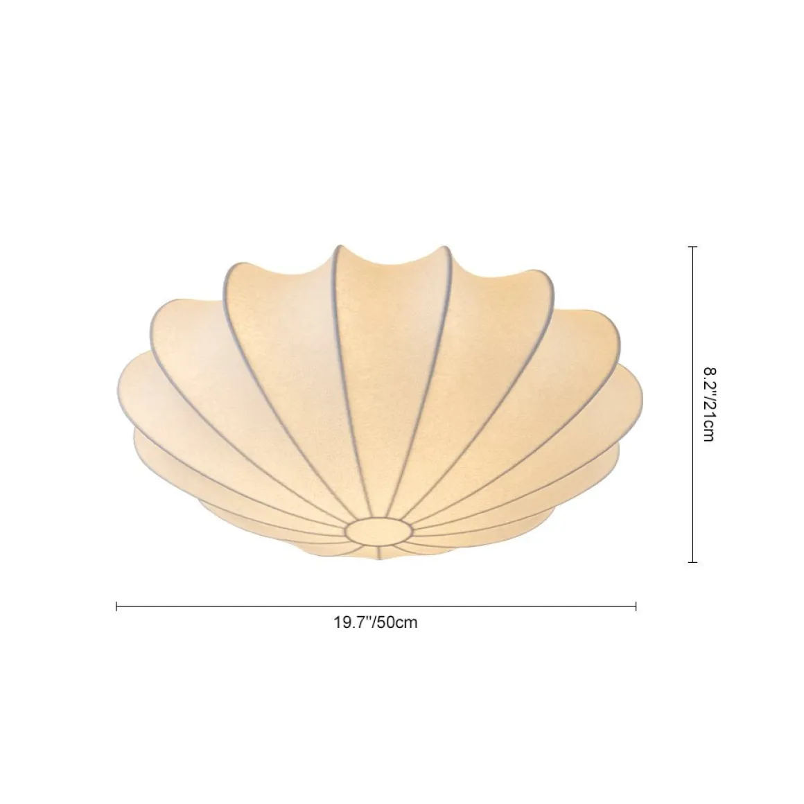 Mid-Century Modern White Flush Mount Light