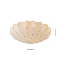 Mid-Century Modern White Flush Mount Light