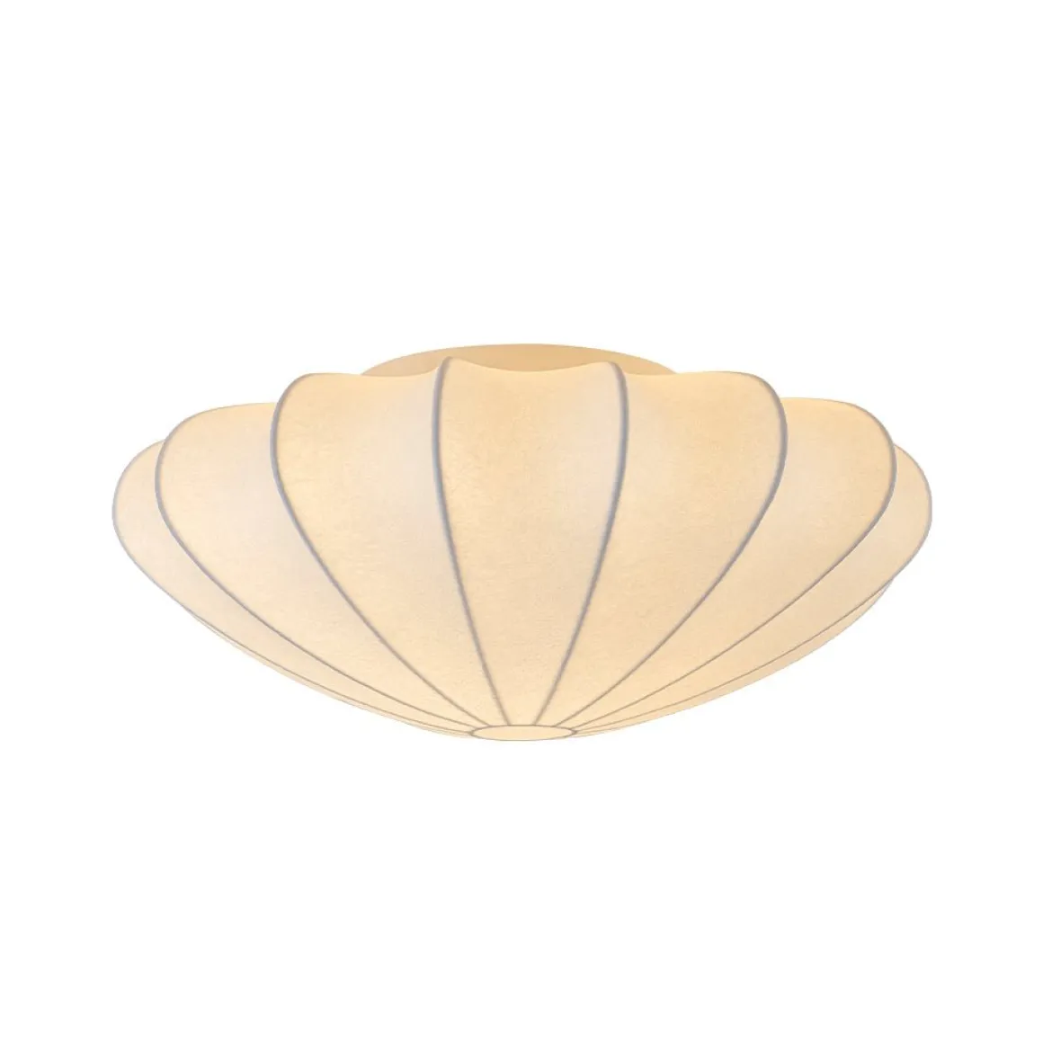 Mid-Century Modern White Flush Mount Light