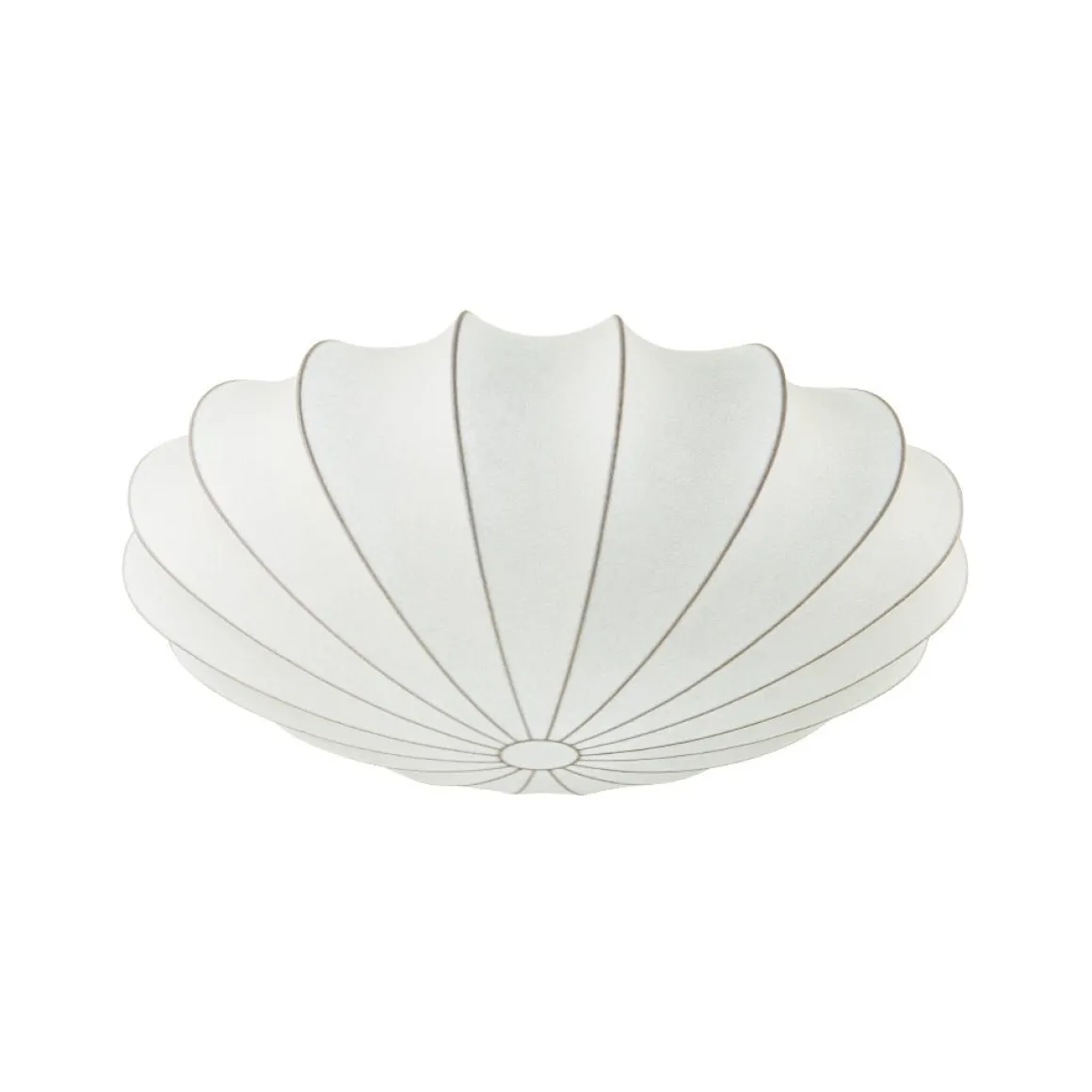 Mid-Century Modern White Flush Mount Light