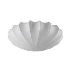 Mid-Century Modern White Flush Mount Light