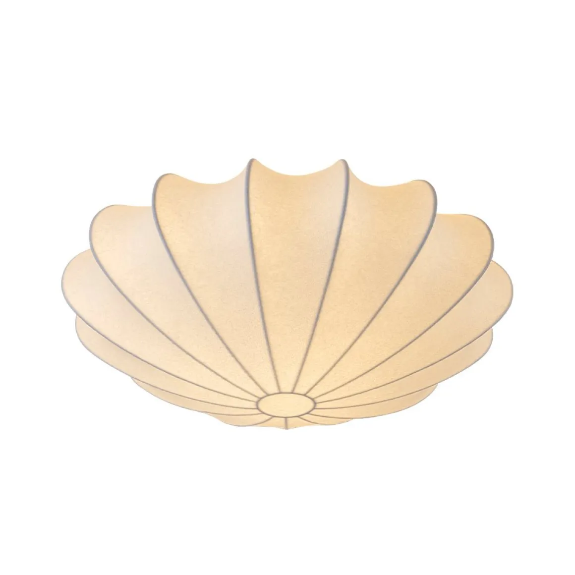 Mid-Century Modern White Flush Mount Light