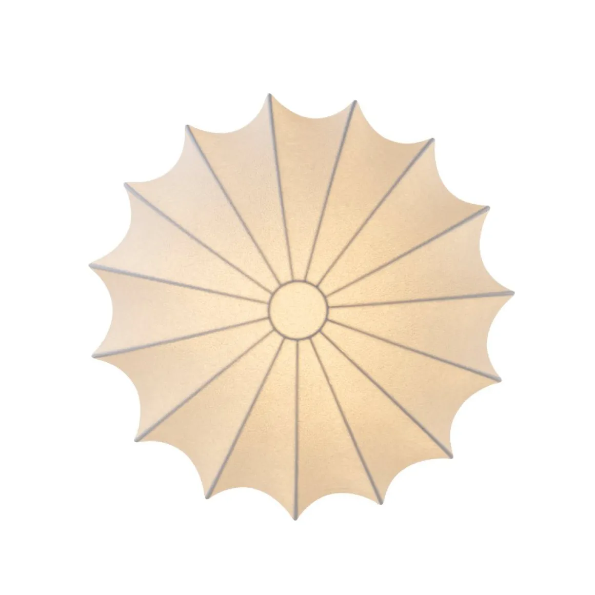 Mid-Century Modern White Flush Mount Light