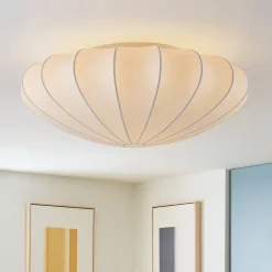 Mid-Century Modern White Flush Mount Light