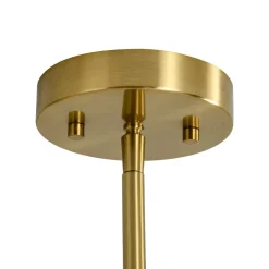 Mid-Century White Brass 8-Light UP and Down Chandelier