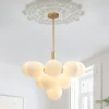 Milky Glass Cluster Bubble Chandelier
