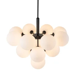 Milky Glass Cluster Bubble Chandelier