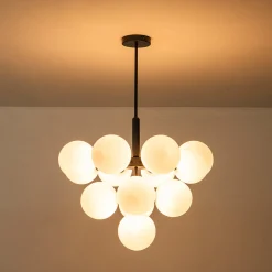 Milky Glass Cluster Bubble Chandelier