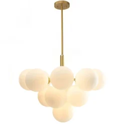 Milky Glass Cluster Bubble Chandelier