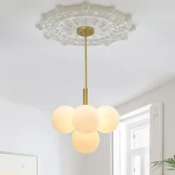 Milky Glass Cluster Bubble Chandelier