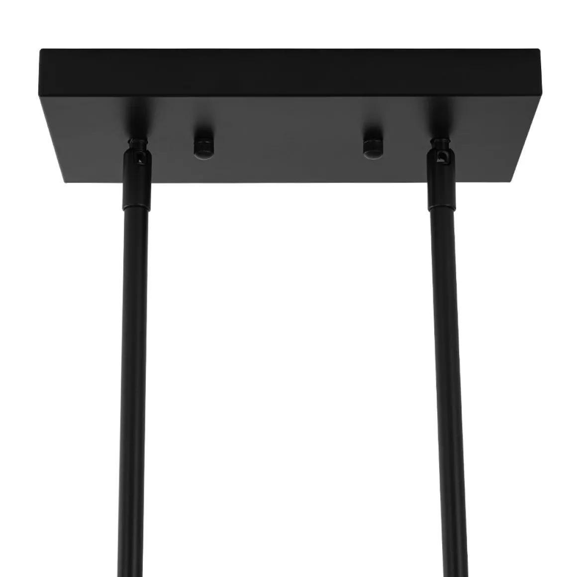 Minimalist Black Brass Candle Style Linear Island Chandelier