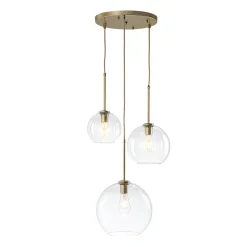 Minimalist Cluster Clear Glass Globe 3-Light Pendant