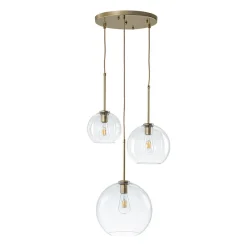 Minimalist Cluster Clear Glass Globe 3-Light Pendant